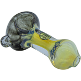 LA Pipes "Thick Neck" Spoon Pipe in Black, Fumed Color Changing Borosilicate Glass, 3" Length