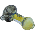 LA Pipes "Thick Neck" Spoon Pipe in Black, Fumed Color Changing Borosilicate Glass, 3" Length