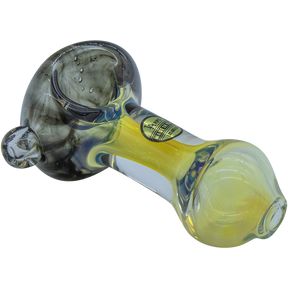 LA Pipes "Thick Neck" Spoon Pipe in Black, Fumed Color Changing Borosilicate Glass, 3" Length