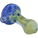 LA Pipes Thick Neck Spoon Pipe in Blue, Fumed Color Changing Borosilicate Glass, 3" Length
