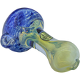 LA Pipes Thick Neck Spoon Pipe in Blue, Fumed Color Changing Borosilicate Glass, 3" Length