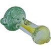 LA Pipes Thick Neck Spoon Pipe in Fumed Color Changing Green, Heavy Wall Borosilicate Glass, 3" Length