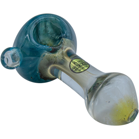 LA Pipes "Thick Neck" Spoon Pipe in Fumed Color Changing Design, Heavy Wall Side View
