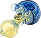 LA Pipes Thick Neck Spoon Pipe, Fumed Color Changing, Heavy Wall Glass, Side View