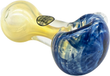 LA Pipes Thick Neck Spoon Pipe in Fumed Color Changing, Heavy Wall Borosilicate Glass, Side View