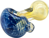 LA Pipes "Thick Neck" Spoon Pipe with Fumed Color Changing Design, Heavy Wall Side View