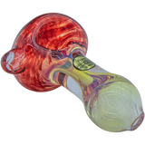 LA Pipes Thick Neck Spoon Pipe in Fumed Color Changing Red, Heavy Wall Borosilicate Glass, 3" Length