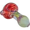 LA Pipes Thick Neck Spoon Pipe in Fumed Color Changing Red, Heavy Wall Borosilicate Glass, 3" Length