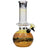 LA Pipes "Time Traveler" Silver Fumed Bubble Bong with Black Accents, Front View