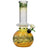 LA Pipes "Time Traveler" Silver Fumed Bubble Bong with Orange Accents and Pull-Stem - Front View