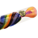 LA Pipes Twisted Rainbow Fumed Glass Chillum - Close-up Angled View