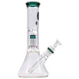 LA Pipes "Vector" Shower-Head Perc Bong, 11" Beaker Design with Thick Borosilicate Glass