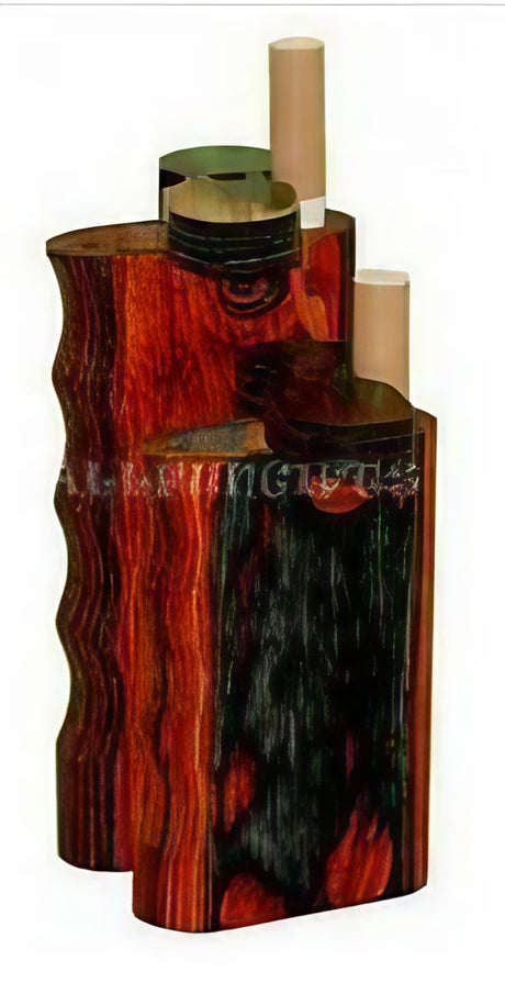 Large Multi-Colored Wood Smoke Stopper Dugout with One-Hitter, Front View