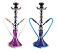 Large Vase 2-Hose Hookah in Assorted Colors, Front View, Ideal for Social Smoking