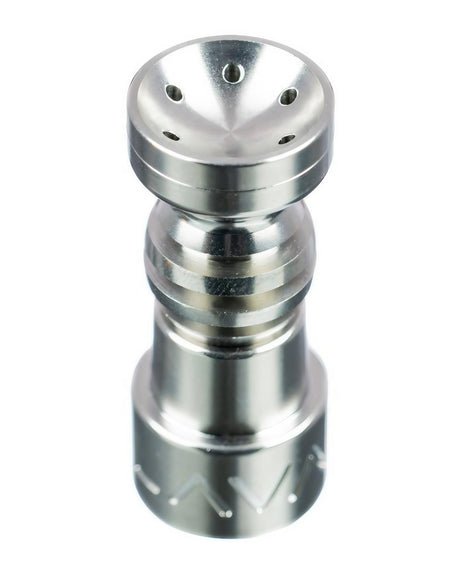 LavaTech Domeless Titanium Nail w/ Showerhead Dish for Dab Rigs, 14mm/18mm, Front View