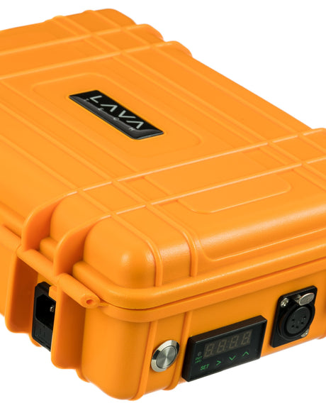 LavaTech High Flyer Hard Case E-Nail Kit in Black and Orange, Portable Design with Digital Display