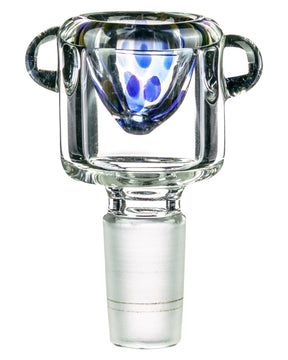 Valiant Distribution Leopard Print Glass Bowl, 14mm joint, compact design for dry herbs, front view