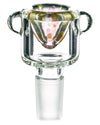 Valiant Distribution Leopard Print Glass Bowl for Bongs, Fumed Color Changing, Front View