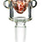 Valiant Distribution Leopard Print Glass Bowl for Bongs, 14mm Joint, Front View on White Background