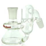 AFM 3" Lucky Goat Sidecar Clear Ashcatcher, 14mm Borosilicate, Angled Side View