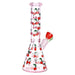 Life Is A Bowl Of Cherries Beaker Water Pipe, 10" Height, 14mm Female Joint, Borosilicate Glass, Front View