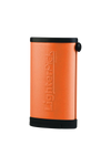 Orange LighterPick Waterproof Smoking Dugout, compact and portable design, front view on white background