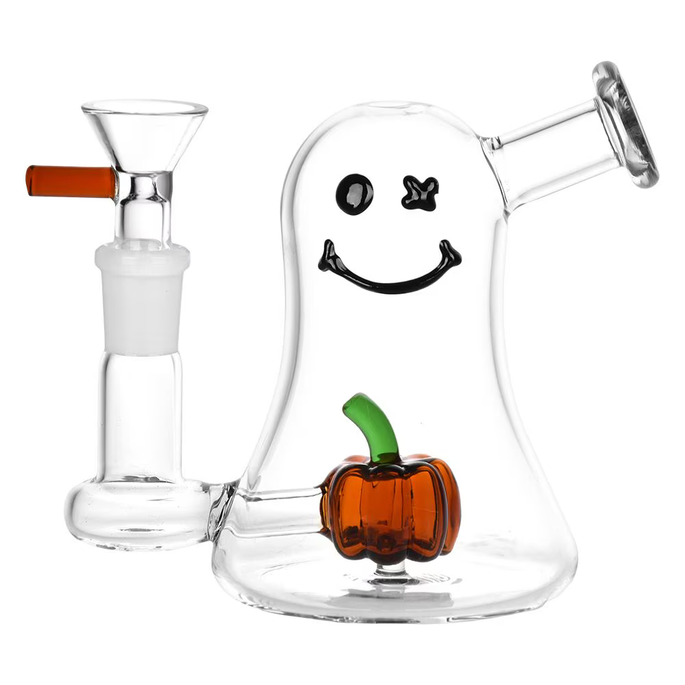 Li'l Ghosty Glass Water Pipe | 4.5" | 14mm F