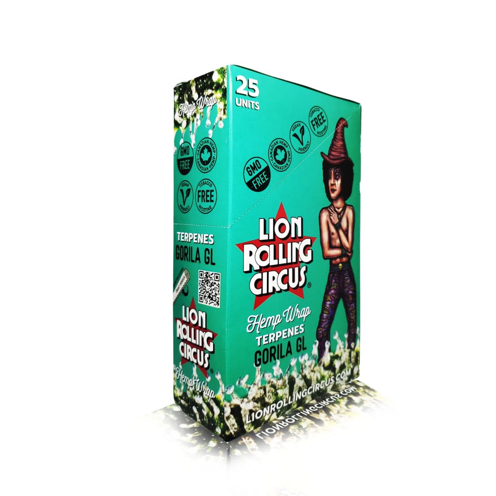 Lion Rolling Circus Terpene Hemp Wraps - Full Box of 25 pouches