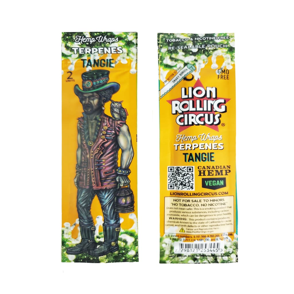 Lion Rolling Circus Terpene Hemp Wraps - Full Box of 25 pouches