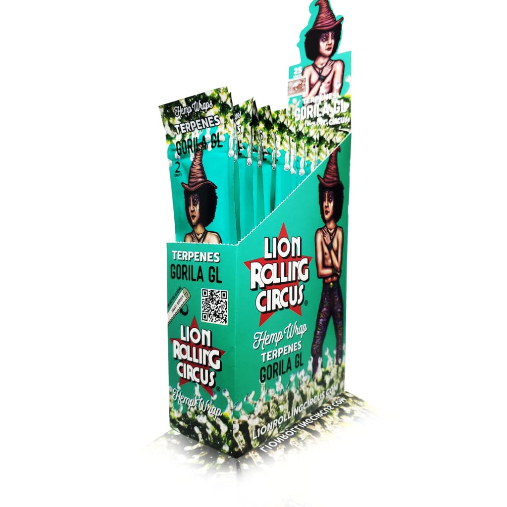 Lion Rolling Circus Terpene Hemp Wraps - Full Box of 25 pouches