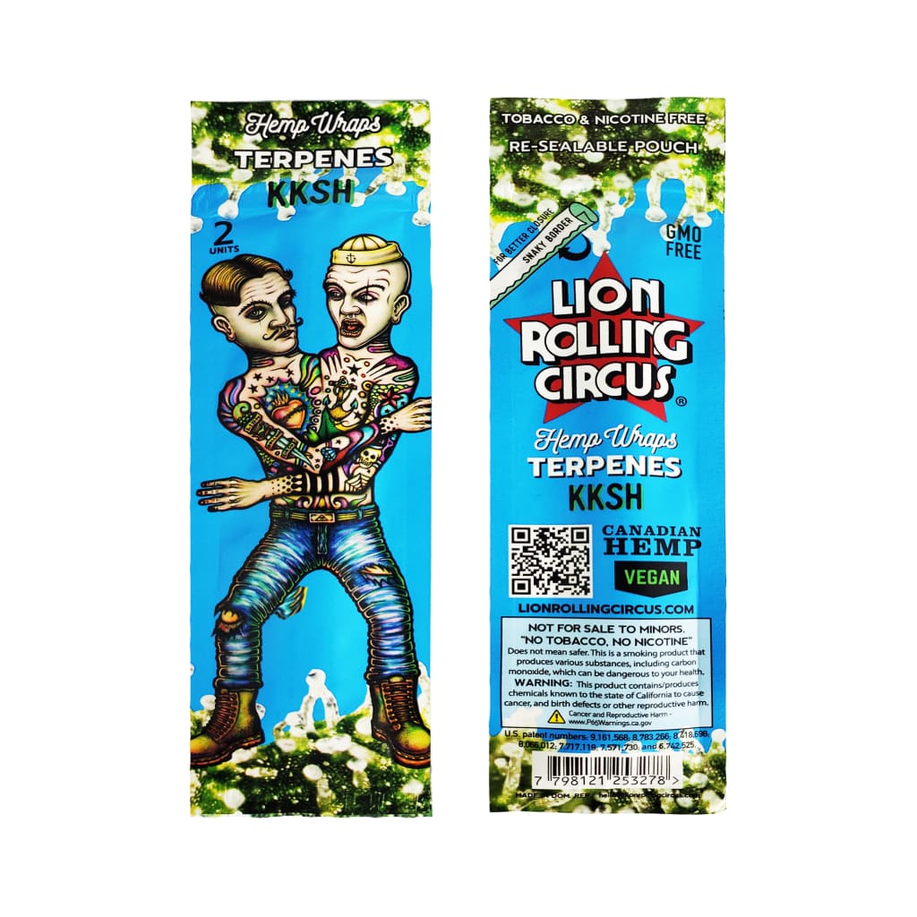 Lion Rolling Circus Terpene Hemp Wraps - Full Box of 25 pouches