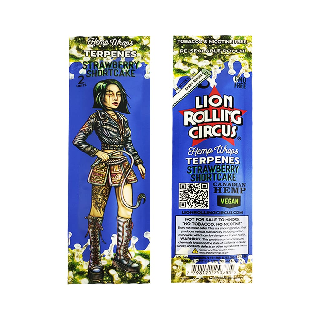 Lion Rolling Circus Terpene Hemp Wraps - Full Box of 25 pouches