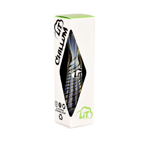 LiT Spiral Striped Glass Chillum Display Box featuring 3.25" Hand Pipes in Assorted Colors