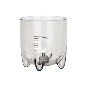 Lookah Dragon Egg clear glass replacement filter bowl with measurement marks, front view