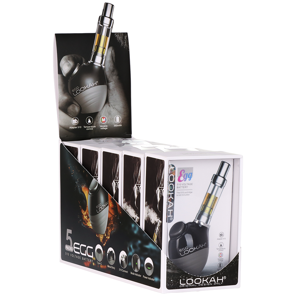 Lookah Egg Variable Voltage 510 Vape Battery | 350mAh | 5ct Display