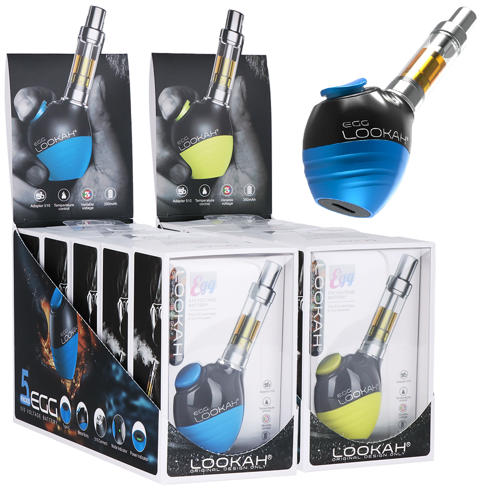 Lookah Egg Variable Voltage 510 Vape Battery | 350mAh | 5ct Display
