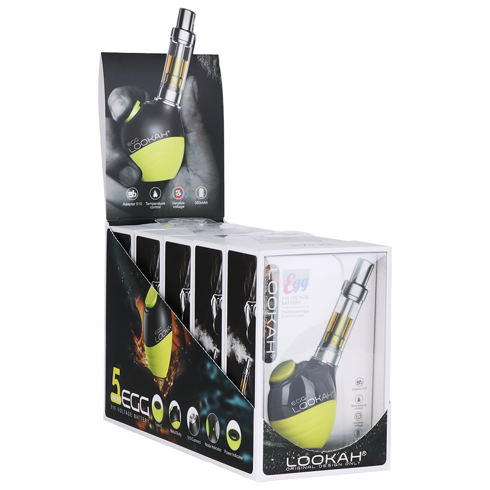 Lookah Egg Variable Voltage 510 Vape Battery | 350mAh | 5ct Display