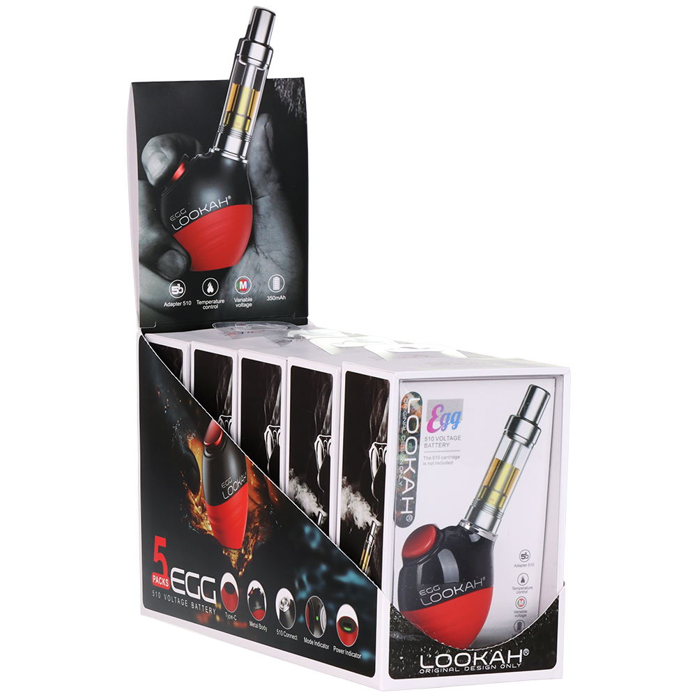 Lookah Egg Variable Voltage 510 Vape Battery | 350mAh | 5ct Display