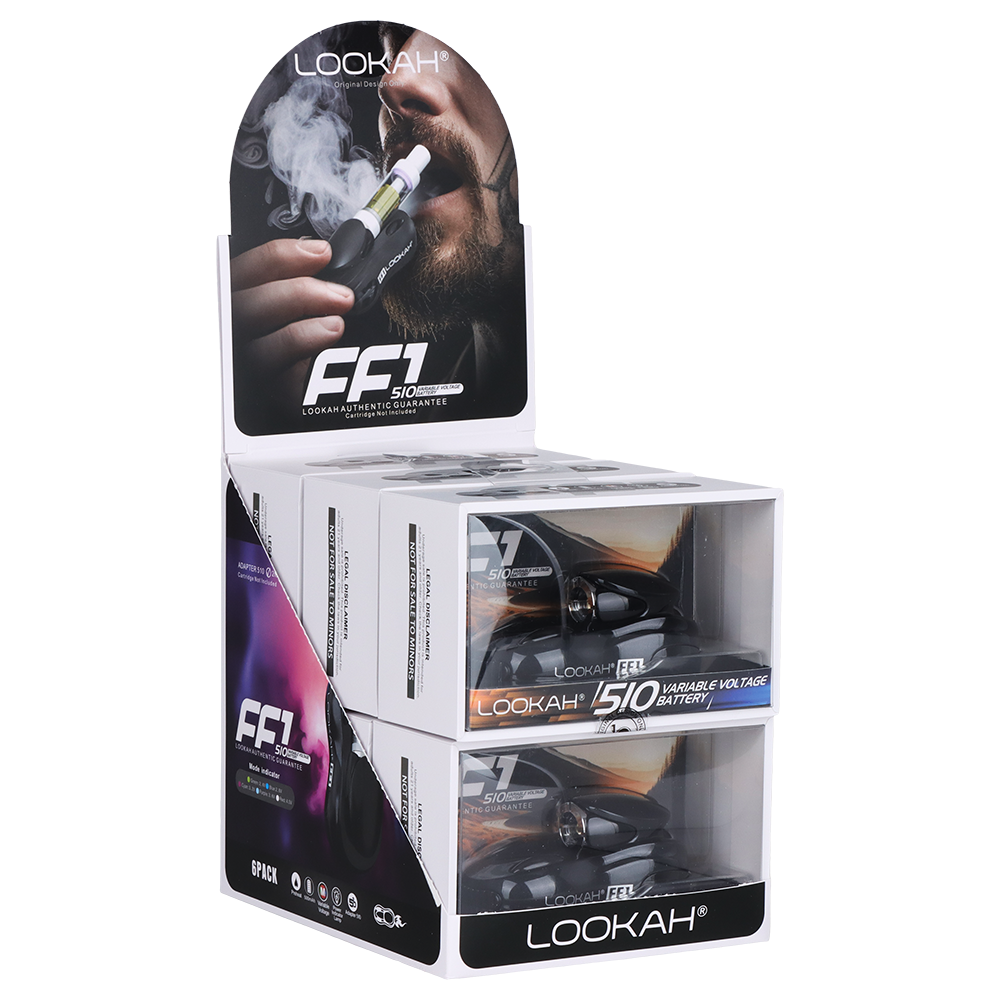 Lookah FF1 Racecar Variable Voltage 510 Vape Battery | 500mAh | 6ct Display