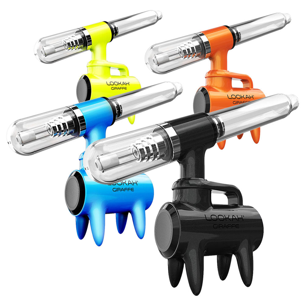 Lookah Giraffe Nectar Collectors in various colors with 650mAh batteries, front view