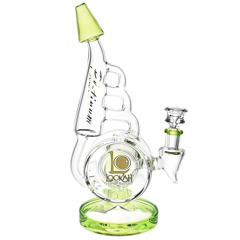 Lookah Glass Horn Recycler Water Pipe | 10.5" | 14mm F