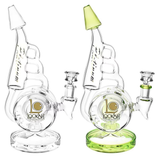 Lookah Glass Horn Recycler Water Pipe | 10.5" | 14mm F