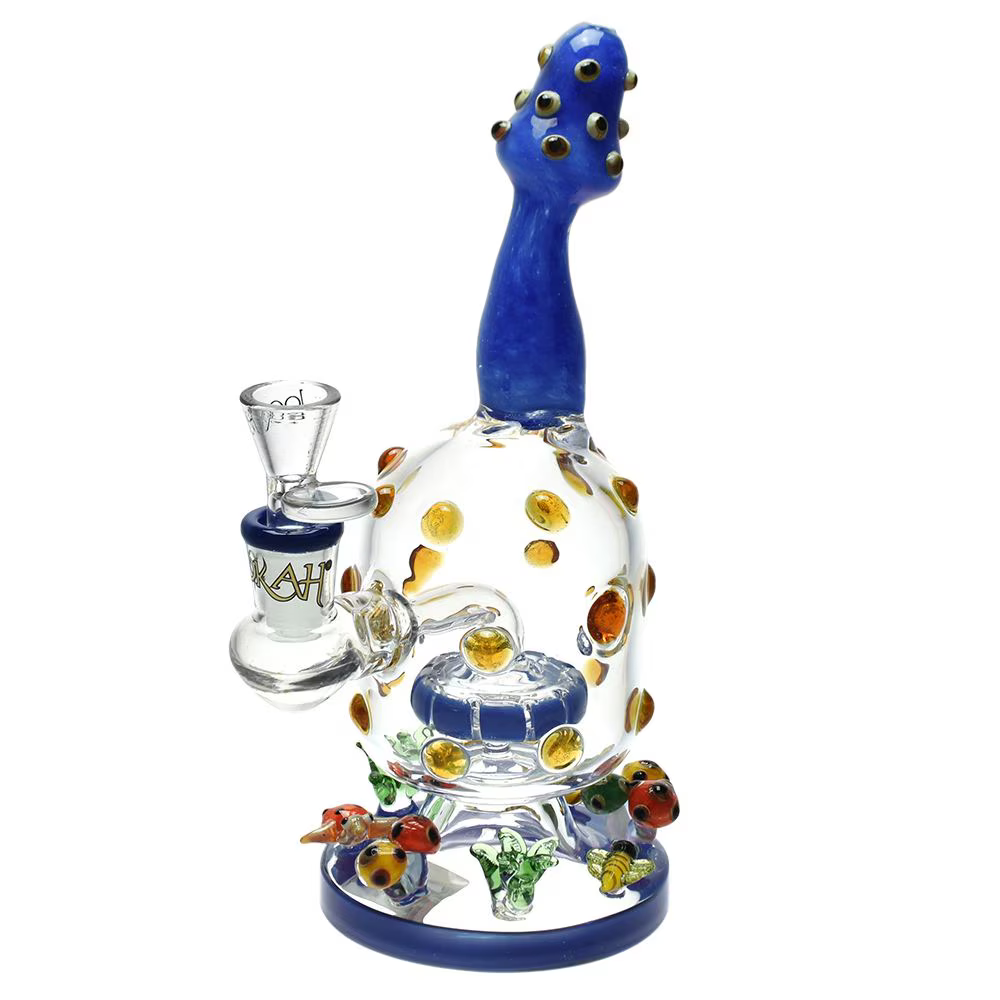 Lookah Glass Spotted Mushroom Water Pipe | 9" | 14mm F