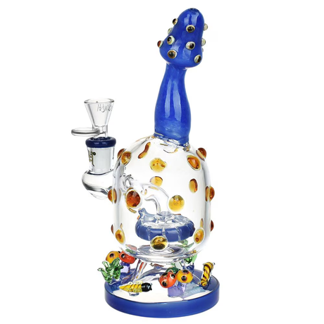 Lookah Glass Spotted Mushroom Water Pipe | 9" | 14mm F