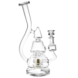 Lookah Glass Stacked Triangle Water Pipe | 11.25" | 14mm F