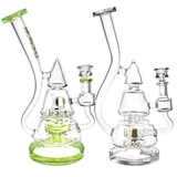 Lookah Glass Stacked Triangle Water Pipe | 11.25" | 14mm F