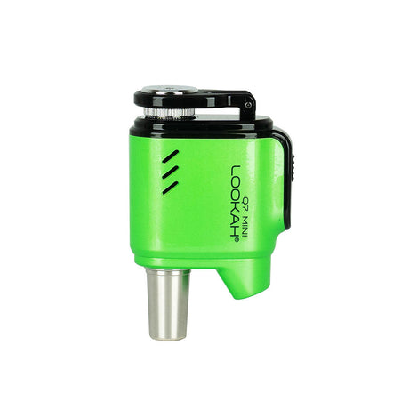 Lookah Q7 Mini Enail in Green with 950mAh Battery, Quartz Bowl, Side View on White Background