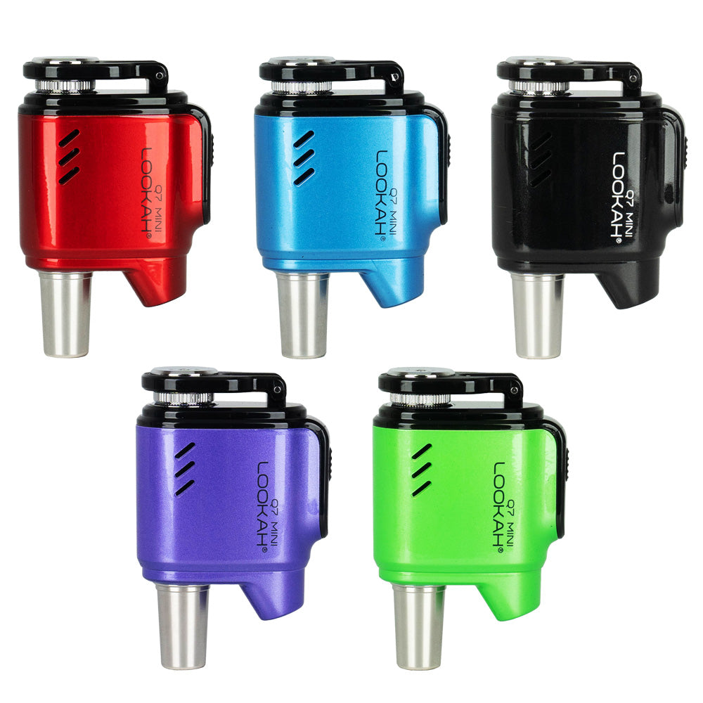 Assorted colors of Lookah Q7 Mini Enails with 950mAh battery, portable dab rig accessory