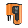Lookah Q7 orange mini enail dab kit with digital display for concentrates, front view