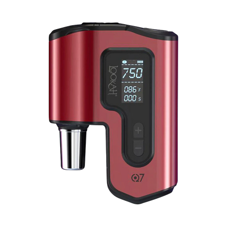 Lookah Q7 red mini enail dab kit with digital display, portable design, front view